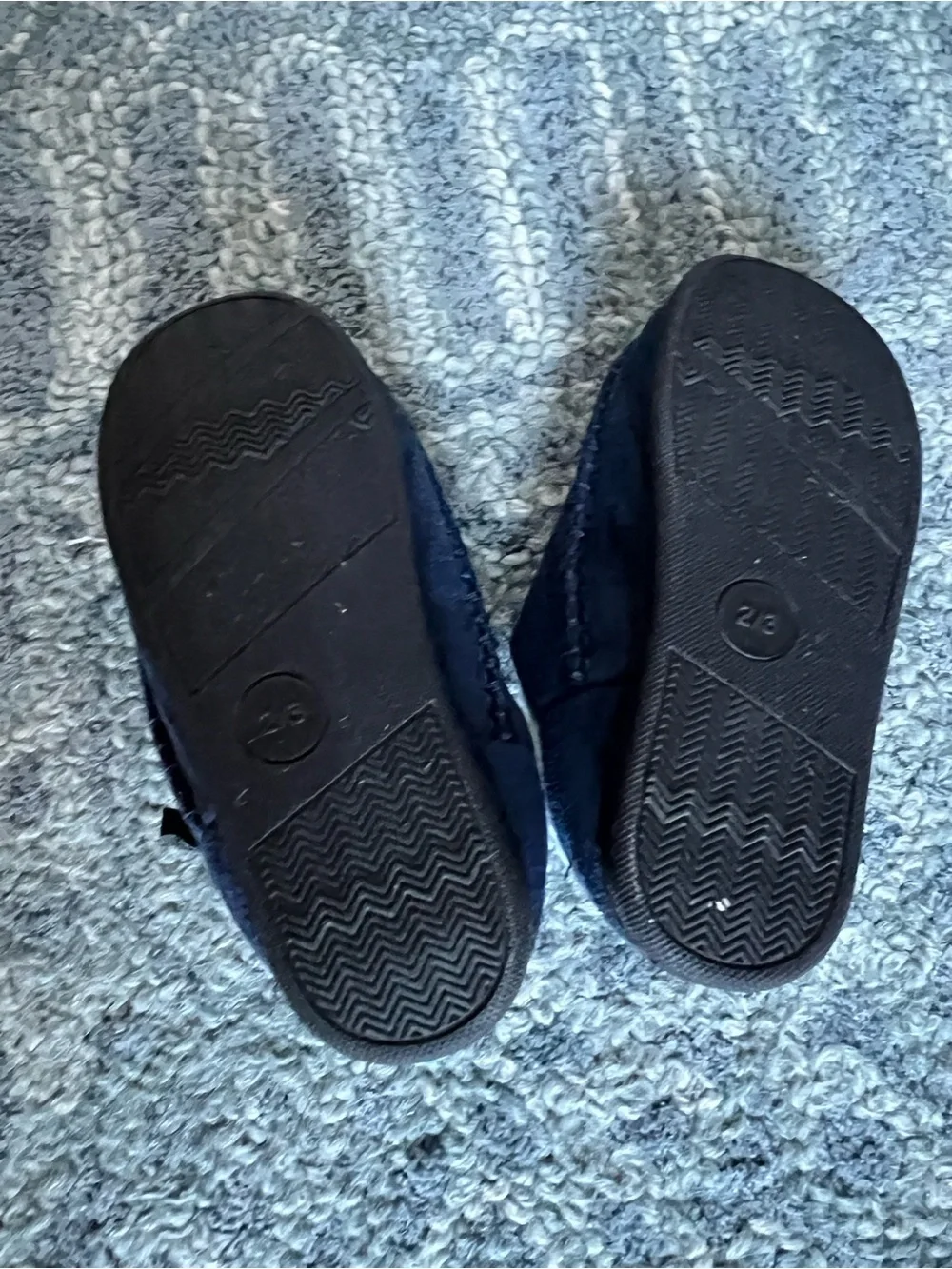 Lucky Brand Kids Navy Slip-On Faux Shearling Lined Slippers